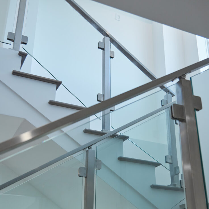 Glass Railing and Stainless Steel Handrail