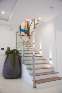 Interior Glass Railing on stairs