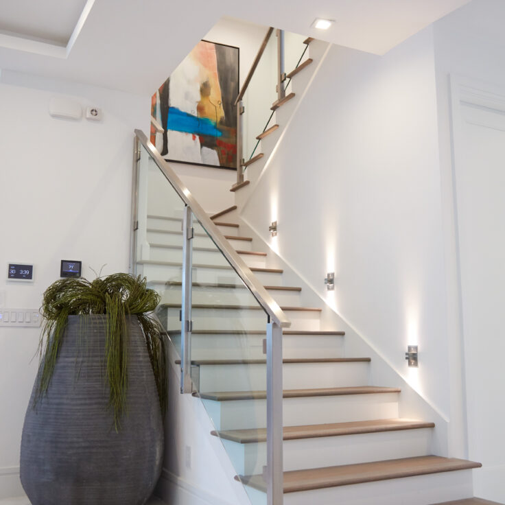 Interior Glass Railing on stairs