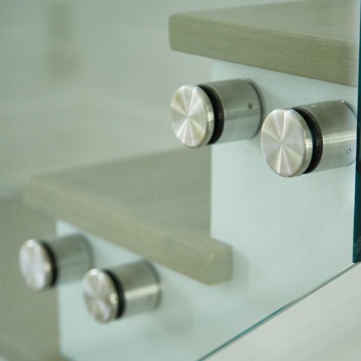 frameless glass railing standoff pins