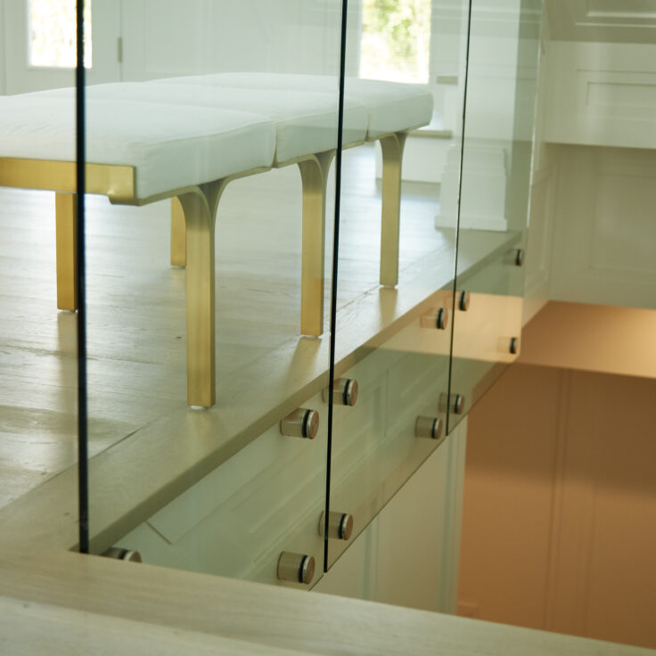 Glass railing system with standoff pins