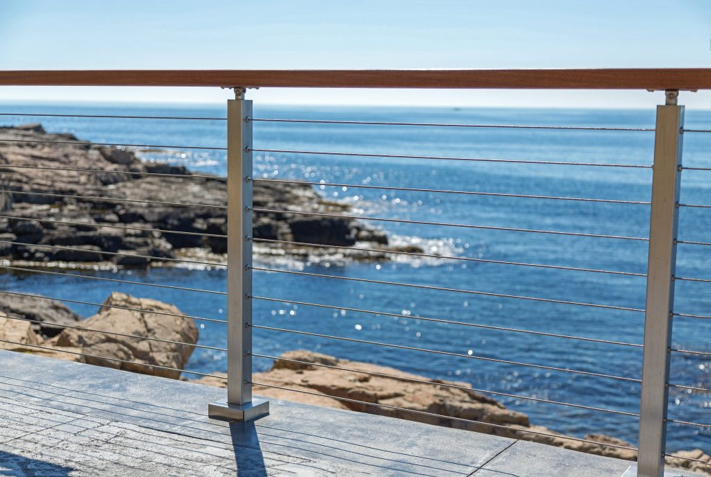 Cable Railing post Coastal Exterior