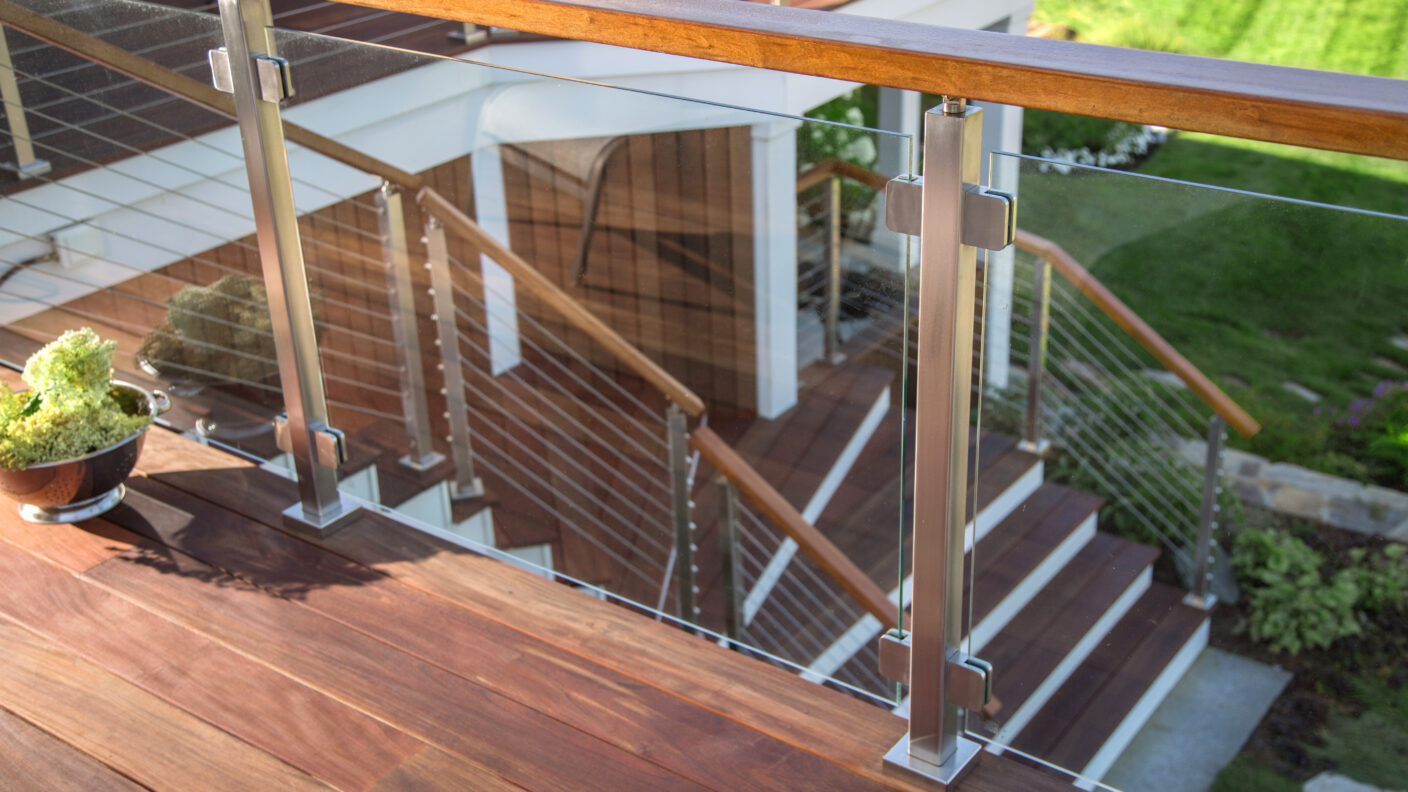 tempered framed glass railing