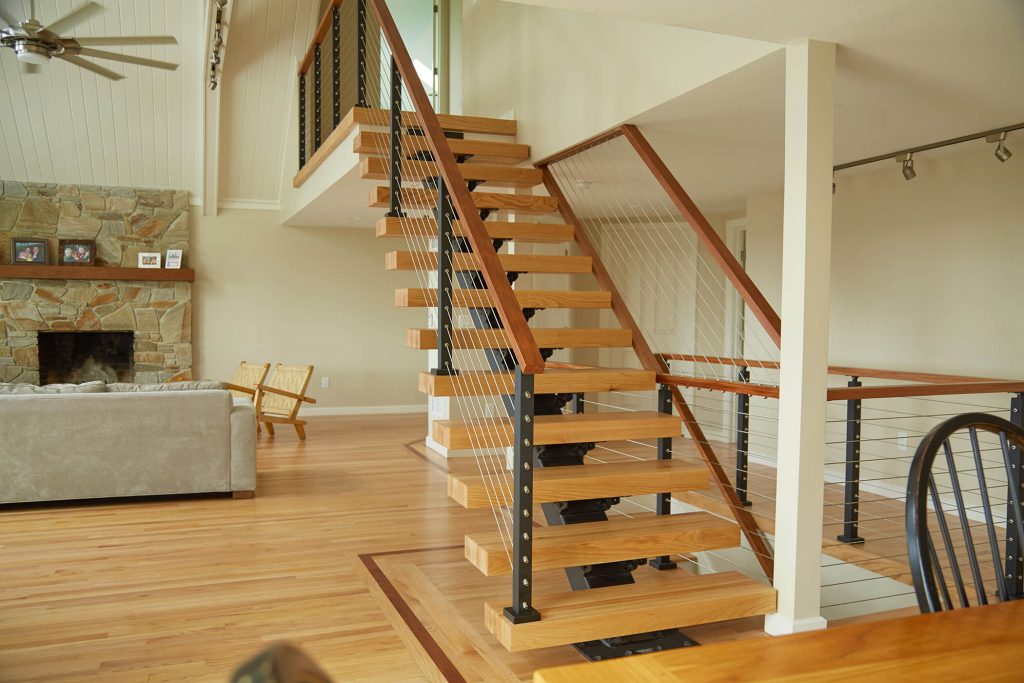 Open Staircase - Straight Floating Stair