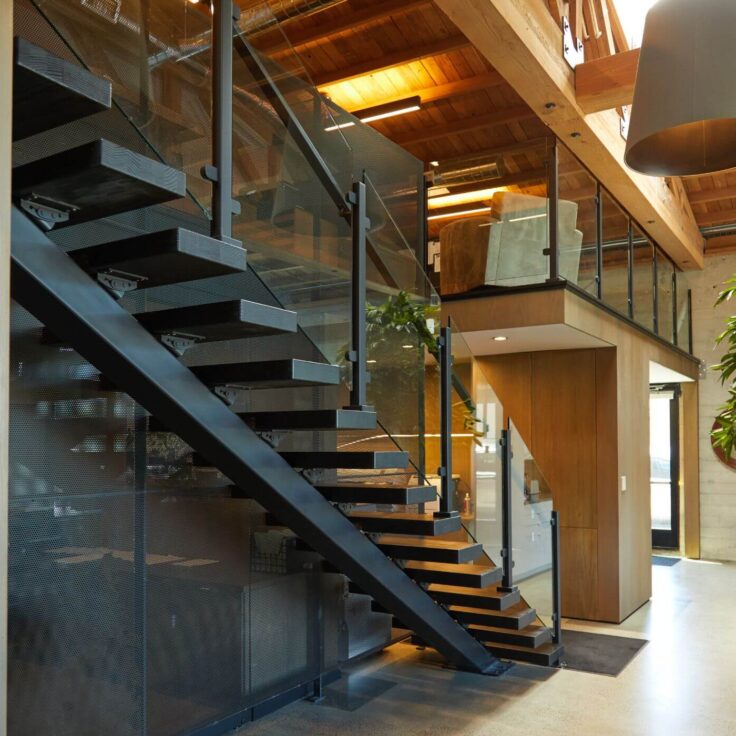 Dark Floating Stair Treads