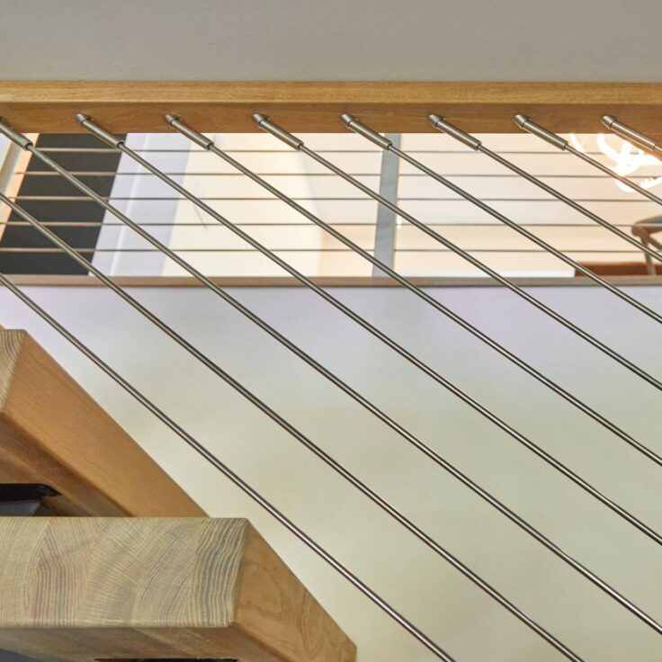 Rod Railing with Stair Treads