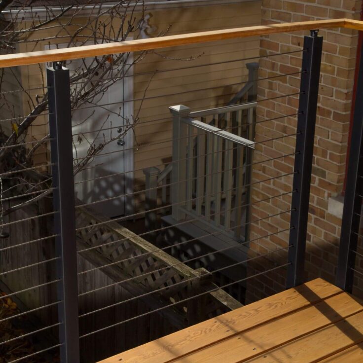 Cable Railing Post System for Decks