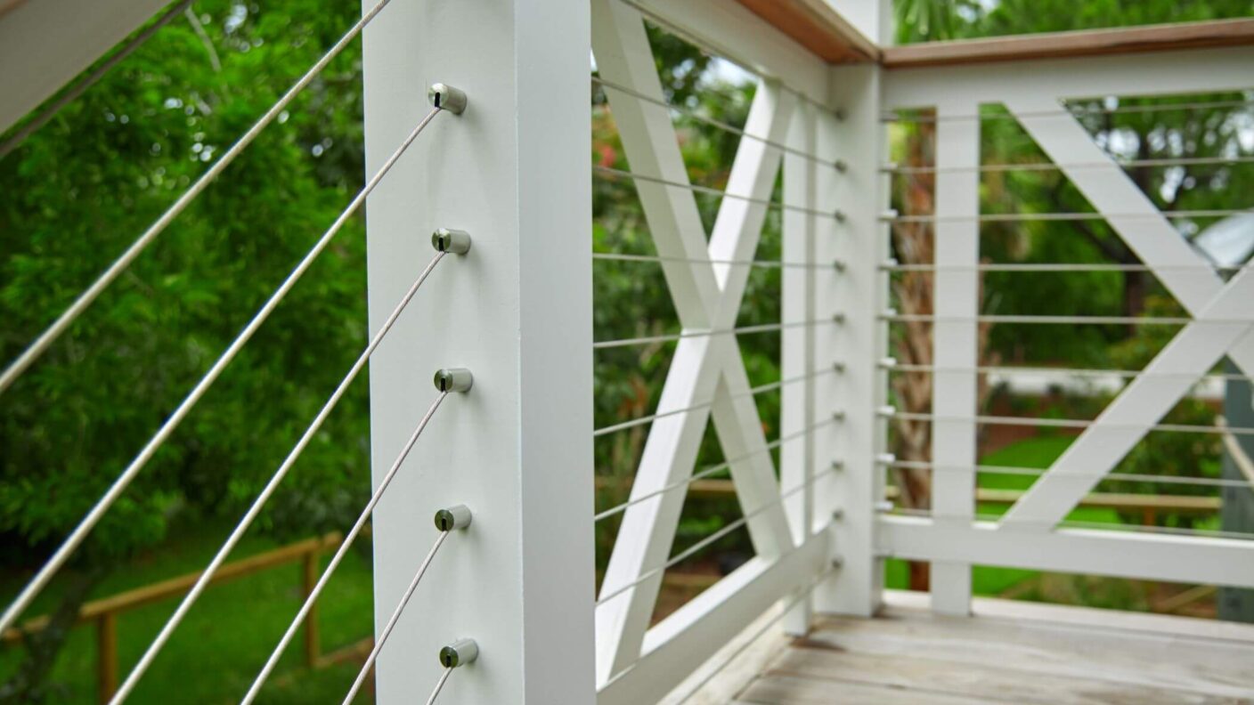 Close Up of Cable Railing Components