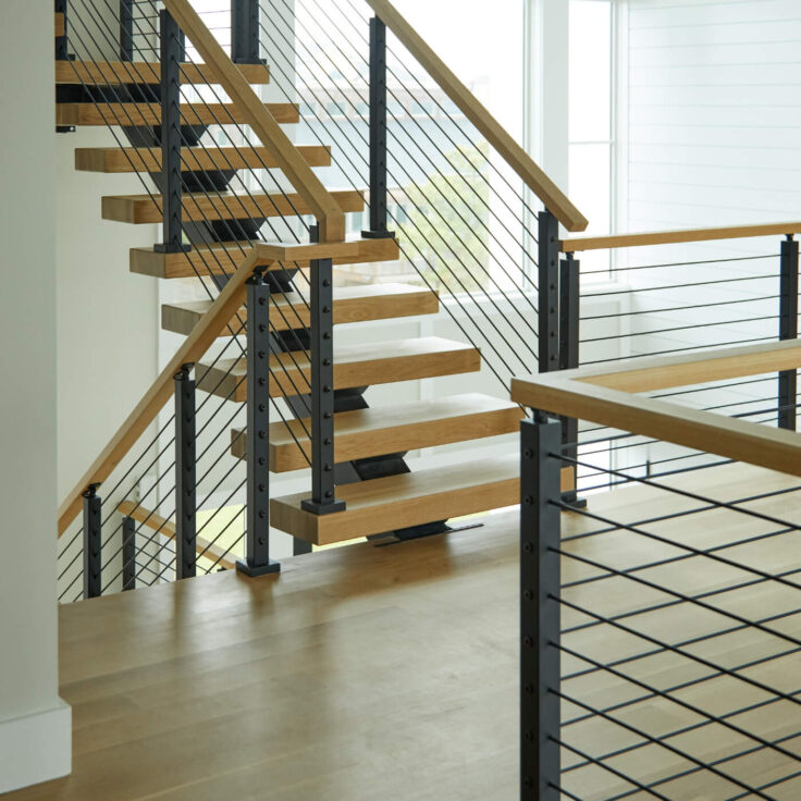 Rod Railing Posts for Stairs