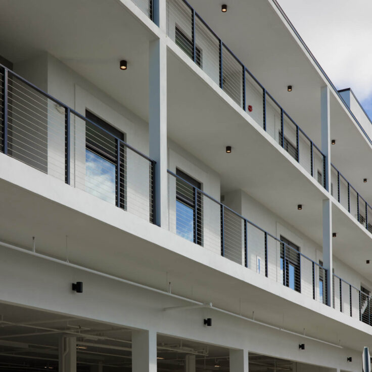 Black Cable Railing on a Naples Condo Unit